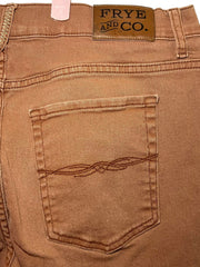 Load image into Gallery viewer, Frye & Co Mens Jeans 34x32 Brown Straight Leg Stretch Denim Pants - Lisa Lassi