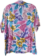 Load image into Gallery viewer, Vintage Abstract Floral Shirt Men’s M/L | 90s Art Print Short Sleeve