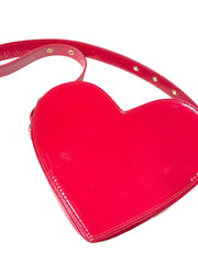 Load image into Gallery viewer, SOLD - Red Patent Leather Heart-Shaped Crossbody Purse - Lisa Lassi
