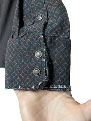 Load image into Gallery viewer, 🐂 Roper Western Cattle Print Pearl Snap Shirt – Blue – Size L - Lisa Lassi