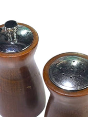 Load image into Gallery viewer, Vintage Olde Thompson Wood Pepper Mill & Salt Shaker Set 4.5" MCM