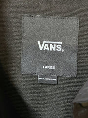 Load image into Gallery viewer, Vans Coaches Jacket Youth Large Black Snap Front Windbreaker Streetwear