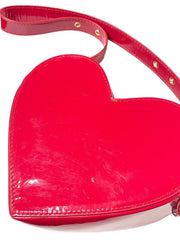 Load image into Gallery viewer, SOLD - Red Patent Leather Heart-Shaped Crossbody Purse - Lisa Lassi