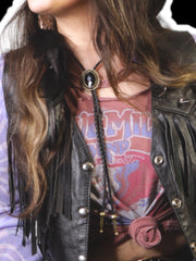 Load image into Gallery viewer, Black and Gold Bolo Tie