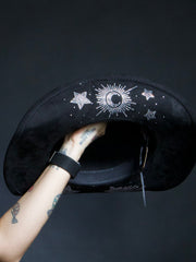 Load image into Gallery viewer, Black Celestial Cowboy Hat