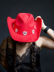 Load image into Gallery viewer, Red Heart Cowboy Hat