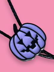 Load image into Gallery viewer, Jack O Lantern Bolo Tie - Lavender