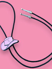 Load image into Gallery viewer, Light Pink Cowboy Hat Bolo Tie