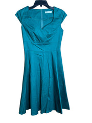 Load image into Gallery viewer, Women’s Vintage-Style 1950s Cap Sleeve Swing Dress – Green, Size Small