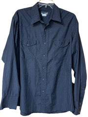 Load image into Gallery viewer, Wrangler Authentic Western Shirt – Black, Size Large