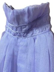 Load image into Gallery viewer, Altar’d State Strapless Lavender Party Dress – Shimmery Ruffle Bodice – Size Small