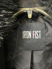 Load image into Gallery viewer, Iron Fist XS Black Faux Fur Skeleton Jacket