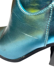 Load image into Gallery viewer, Women’s Metallic Teal Cowboy Boots – Size 6.5