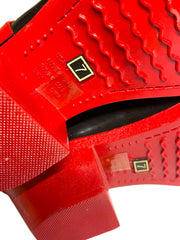 Load image into Gallery viewer, ✨ Rare Black & Red Western Harness Rain Boots by Nomad – Size 7 – New Rubber Cowboy-Style Boots