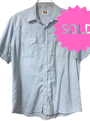 Load image into Gallery viewer, SOLD - Vintage Ely Cattleman Western Shirt 16.5 | Distressed Light Blue Snap Shirt XL - Lisa Lassi