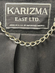 Load image into Gallery viewer, Karizma East Ltd Black Wool Long Coat Double Breasted | Made in USA Size 6 Small
