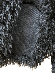 Load image into Gallery viewer, SOLD - š¤ Black Shaggy Textured Cropped Sweater ā Size S - Lisa Lassi
