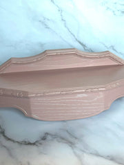 Load image into Gallery viewer, Vintage Burwood Pink Wall Shelf 14" Ornate Molded Plastic Made in USA