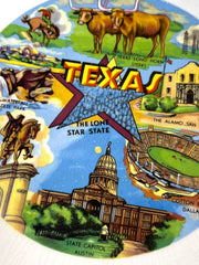Load image into Gallery viewer, Vintage Texas Souvenir Plate Lone Star State Alamo 9.25”