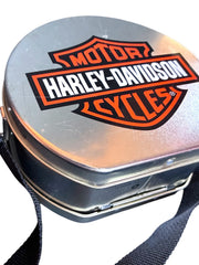 Load image into Gallery viewer, Vintage 1999 Harley Davidson Series #1 Tin Purse Canteen Shoulder Bag
