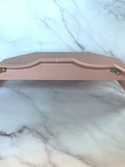 Load image into Gallery viewer, Vintage Burwood Pink Wall Shelf 14" Ornate Molded Plastic Made in USA