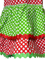 Load image into Gallery viewer, Women’s Polka Dot Apron Red Green Retro Style Adjustable Ties NWOT