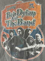 Load image into Gallery viewer, Bob Dylan and The Band Concert Graphic T-Shirt Charcoal Gray Unisex S