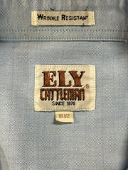 Load image into Gallery viewer, Vintage Ely Cattleman Western Shirt 16.5 | Distressed Light Blue Snap Shirt XL