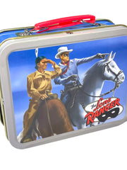 Load image into Gallery viewer, 2001 Cheerios Lone Ranger Mini Lunchbox Tin 60th Anniversary Promo