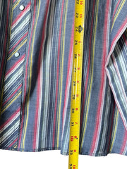 Load image into Gallery viewer, Vintage Wrangler Western Shirt 4XL? Pearl Snap Striped Workwear Distressed Worn