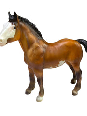 Load image into Gallery viewer, Breyer Clydesdale Foal Bluebell Model Horse Figurine Brown White Vintage