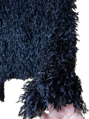 Load image into Gallery viewer, SOLD - š¤ Black Shaggy Textured Cropped Sweater ā Size S - Lisa Lassi