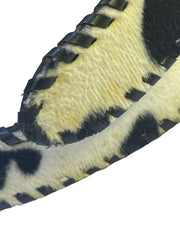 Load image into Gallery viewer, Kids Cow Print Faux Fur Western Belt Size M/L Black White 37” Animal Print