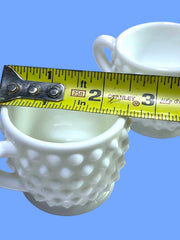 Load image into Gallery viewer, Vintage Fenton White Milk Glass Hobnail Mini Creamer & Sugar Bowl Set