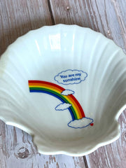 Load image into Gallery viewer, Vintage Papel California Rainbow You Are My Sunshine Shell Trinket Dish Japan