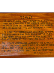 Load image into Gallery viewer, Vintage 1962 Giant Redwood Dad Poem Wall Plaque F. Plasman Father's Day
