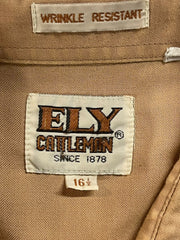 Load image into Gallery viewer, SOLD - Vintage Ely Cattleman Wrinkle-Resistant Western Shirt 16.5 Men’s L Distressed - Lisa Lassi