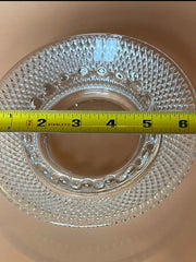 Load image into Gallery viewer, Vintage Clear Glass Hobnail Diamond Point Ashtray 6.25" MCM Pressed Glass
