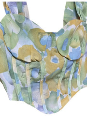 Load image into Gallery viewer, Cider Floral Corset Crop Top – XS - Lisa Lassi