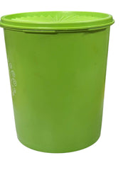 Load image into Gallery viewer, Vintage Tupperware Servalier Maxi Canister #809-13 Green w/ Sunburst Lid