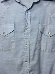 Load image into Gallery viewer, SOLD - Vintage Ely Cattleman Western Shirt 16.5 | Distressed Light Blue Snap Shirt XL - Lisa Lassi