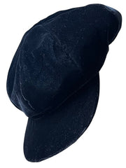 Load image into Gallery viewer, Vintage A. Brod Velvet Newsboy Cap – Black Soft Velvet, Lined