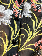 Load image into Gallery viewer, 🌼 BFA Classics Sheer Floral Button-Up Blouse – Size Small