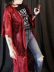 Load image into Gallery viewer, Lace Embroidered Kimono - Lisa Lassi