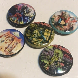 5 Pack Iron Maiden Badge Button Set - Lisa Lassi