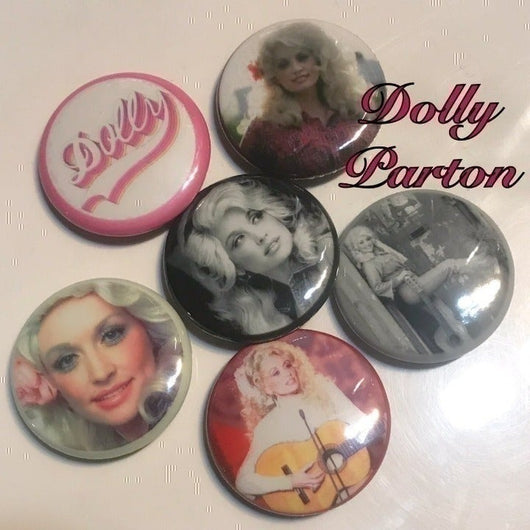 6 Pack Dolly Parton Badge Button Set - Lisa Lassi