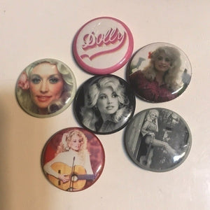 6 Pack Dolly Parton Badge Button Set - Lisa Lassi
