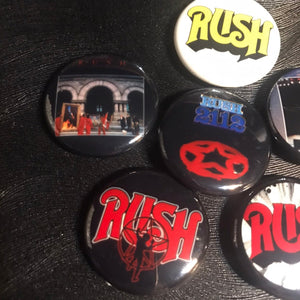 6 Pack RUSH Badge Button Set