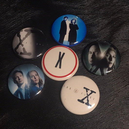 6 Pack X-Files Button Badge Set