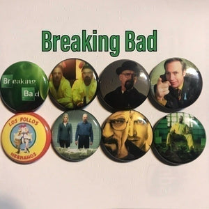 8 Pack Breaking Bad Button Badge Set - Lisa Lassi